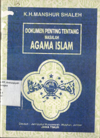 Dokumen penting Tentang Maslah Agama